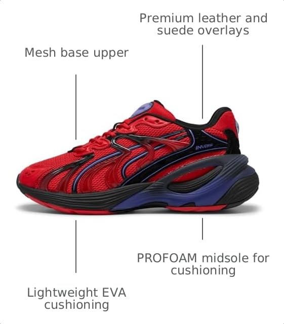 Image of PUMA Mens Inverse Generate Lace Up Sneakers Shoes Casual - Black, Blue, White