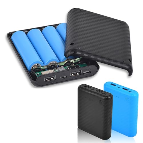 Image of DIY Power Bank Box Lightweight Small 4x18650 for Vacation Cellphone Shopping Blue Standardchargers Cradles Cell Phone Accessories Cell Phones