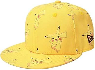 Amazon New Era ニューエラ キッズ Kid S Youth 9fifty ポケモン ピカチュウ オールオーバープリント イエロー キャップ 子供用 コラボ Onesizefitsmost イエロー 帽子 通販