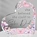 YAANUNULU She Believed She Could so She Did Acrylic Heart Sign Motivational Inspirational Gifts for Women Friends, New Job, Graduation, Congratulations, Office Decor, 4.7 x 4.7 x 0.56 inches