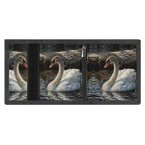 Goose near Wood Trifold Wallet for Men - Money Clip Slim Wallets with Multiple Card Slots Minimalist Small Front Pocket Wallet for Everyday Carry4