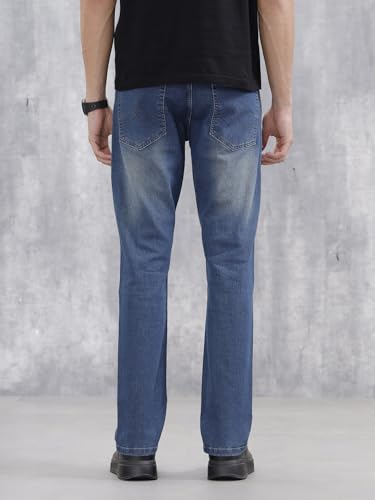 Image of WROGN Men's Cotton Stretch Jeans | Solid | Slim Fit