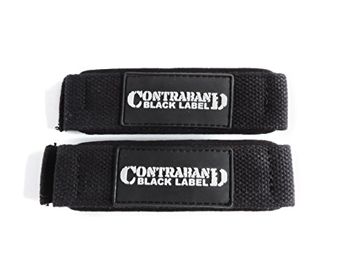 Contraband Black Label Padded Cotton Lifting Straps 2000 (1.5In Standard Black) #TOP6