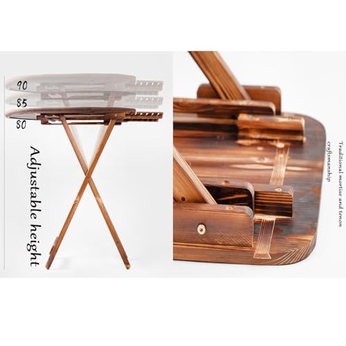 Table à repasser pliante en bois réglable et antidérapante - 6