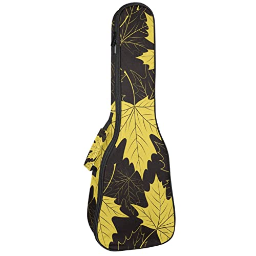 Housse ukulélé ténor haut de gamme et imperméable aux motifs d'érable jaune