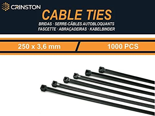 CRINSTON - Cable Ties (250 x 3.6 mm / Pack 1000) - Image 3