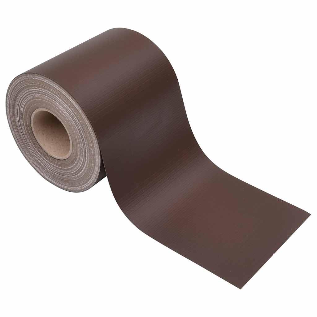 Pellicola protettiva per recinzione in PVC, 70 x 0,19 m, marrone, con 30 clip, resistente alle intemperie, per recinzione in metallo, protezione dal vento e ombra, per esterni