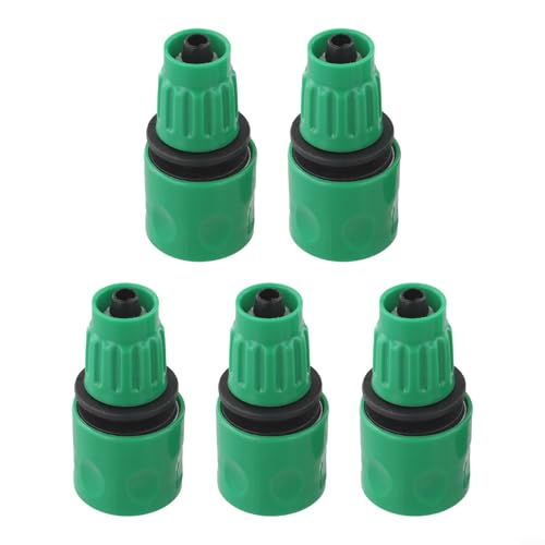 Snowchecking Conector de manguera de jardín de 3/8 pulgadas de plástico de conexión rápida para manguera de jardín, accesorios de tubería de expansión, paquete de 5