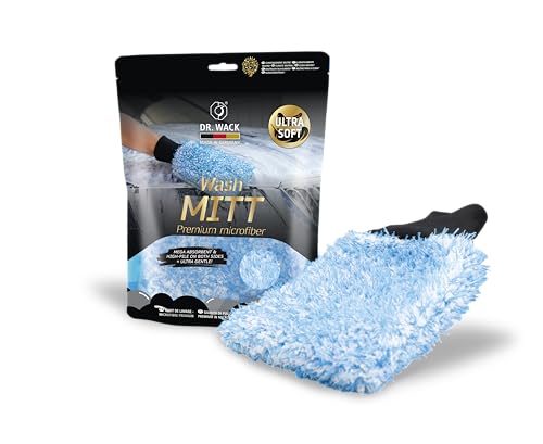 DR. WACK - Autowaschhandschuh - Premium Mikrofaser - Ultra weich & extrem saugfähig - für kratzfreie Reinigung - Nachhaltig & umweltfreundlich - Premium Pflege