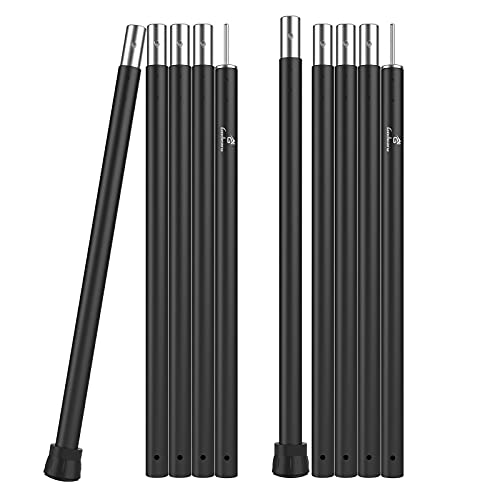 GODEARU タープポール 2本入り テントポール アルミポール 直径28mm タープ・キャンプ用ポール A6061アルミニウム製 250cm×φ28mm 分割式 5節/5節連結 プッシュボタン式 組立簡単 コンパクト 軽量 テント・タープ設営用 キャンプギア ツーリング/キャンプ/アウトドア収納袋付き(ブラック) GODEARU タープポール 2本入り テントポール アルミポール 直径28mm タープ・キャンプ用ポール A6061アルミニウム製 250cm×φ28mm 分割式 5節/5節連結 プッシュボタン式 組立簡単 コンパクト 軽量 テント・タープ設営用 キャンプギア ツーリング/キャンプ/アウトドア収納袋付き(ブラック)