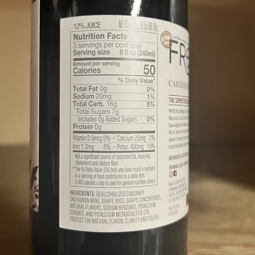 Sutter Home Fre Cabernet Non-Alcoholic Red Wine, Experience Bundle with Phone Grip, Seasonal Wine Pairings & Recipes, 750ML