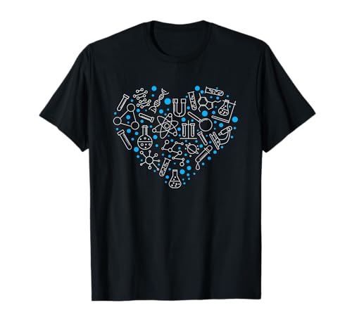 Mercancía de ciencia con clase Corazón Amor Científico profesor Camiseta