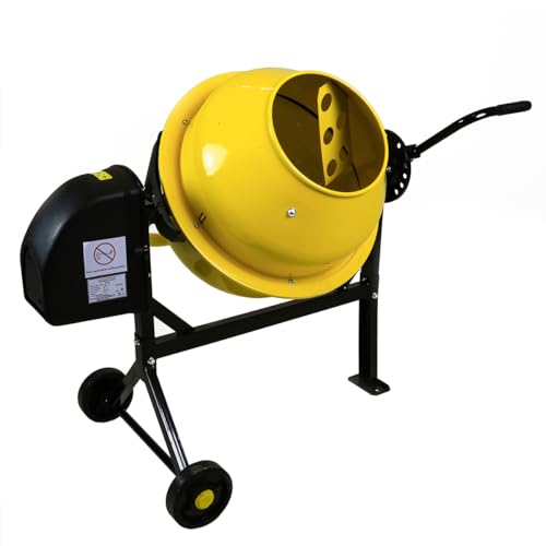 Charles Bentley 63L 230V 220W Portable Cement Concrete Sand Mixer with Wheels