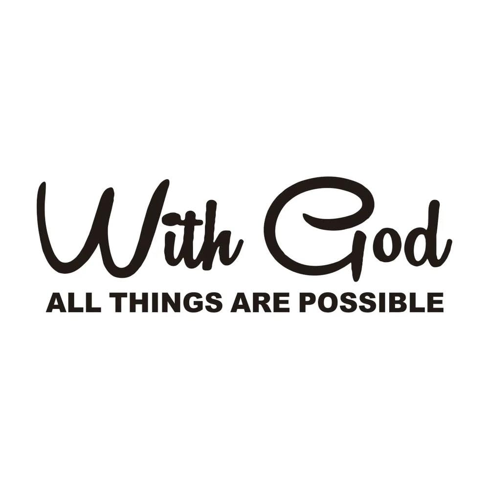 Auto Accessory with God All Things are Possible Vinyl Car Decal Creative Sticker(Black)