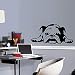 Stickers Muraux Amusant Chien Endormi Chien Endormi Pvc Décoratif Maison 80X38cm