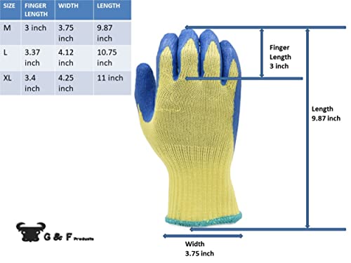G & F 1607L Cut Resistant Work Gloves, 100-Percent Kevlar Knit Work Gloves, Make By Dupont Kevlar, Protective Gloves To Secure Your Hands From Scrapes, Cuts In Kitchen, Wood Carving, Carpentry And Dea #TOP5