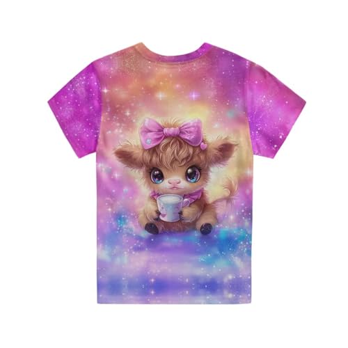 Image of WELLFLYHOM Kids Tshirts Girls Boys Short Sleeve Crewneck Tees Shirts Casual Sport Pullover Tops Size 3-16 Years