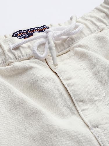 Image of The Indian Garage Co Men Slim Fit Solid Mid-Rise Stretchable Denim Joggers