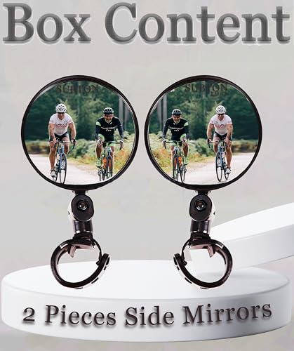 SUBTON BASICS Handlebar Side Mirror for Bicycle Bikes Scooty | Universal Adjustable Convex Rear View Mirror for Safe Riding (Pack of 2) 5 41q5fci7vPL