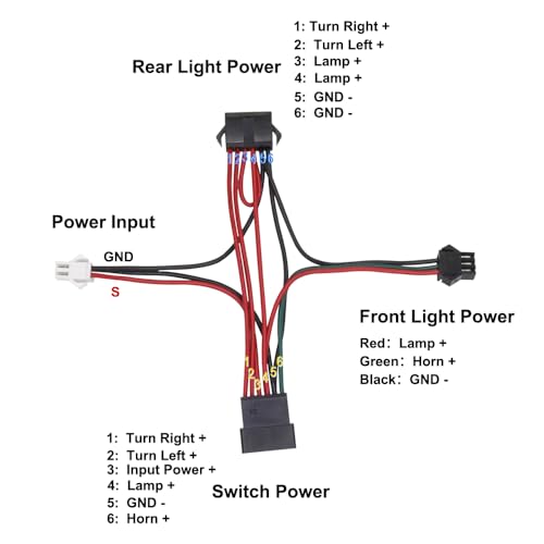 Kit de Luces Señalizadoras para EBike, Faro Delantero 400 Lúmenes, Luz Trasera con Espaciado de Agujeros de 80mm (Soporte de Montaje para Agujeros de Rack de 50mm), Interruptor en Manubrio, para Bicicleta Eléctrica y Scooter 12V-48V miniatura 6
