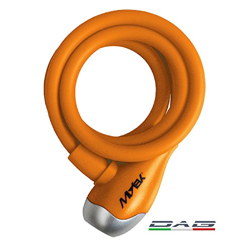Lucchetto antifurto a spirale arancio MV-TEK