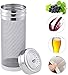Beer Dry Hopper Filter,300 Micron Mesh Stainless Steel Hop StrainerCartridge,Homebrew Hops Beer & Tea Kettle Brew Filter by Fashionclubs(18cm x 7cm)