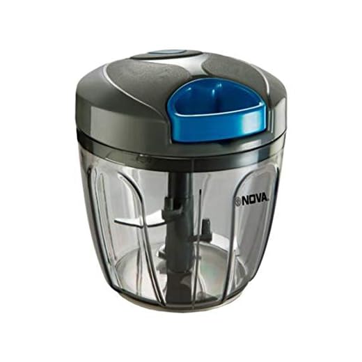 Nova NHC-900 Plastic Handy Chopper with Whisker, 900ml, Grey