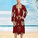 100% BLUE COLLAR Adult Robes for Women Men, Unisex Versatile Lightweight Bathrobe, Red Rose Cheetah Leopard, Fashion Long Sleeve Robe for Hotel, Travel, (2XL)