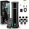 Waterless Scent Diffuser Kit — Covers 1,500 sq. ft. Suitable for Large Rooms, Home, Offices, and Hotels. Includes Five Essential Oils and Remote Control. Black