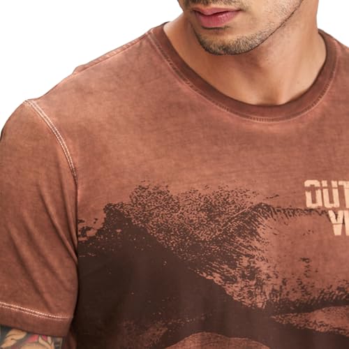 Image of Spykar Men's Slim Fit Round Neck Half Sleeve Solid Casual T-Shirt