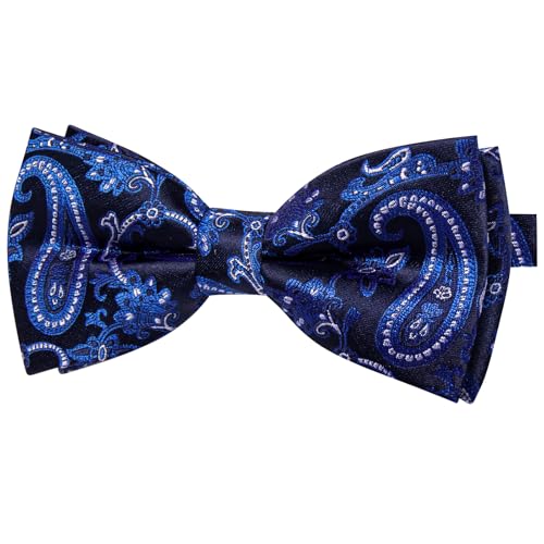 Image of YourTies Bow Ties for Men Pretied Bowties Solid Color Satin Bow Tie Formal Business Tuxedo Wedding Party Prom