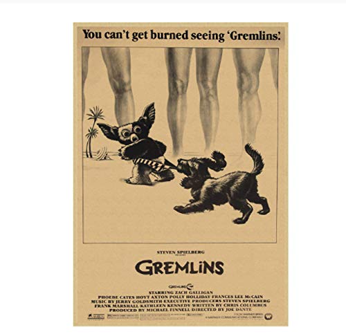 DPFRY Cuadro En Lienzo Fantasía Película De Terror Gremlins Póster E Impresión Estilo Retro Arte Decorativo De Pared Pegatinas Carteles para El Hogar Kz860Xw 40X60Cm Sin Marco