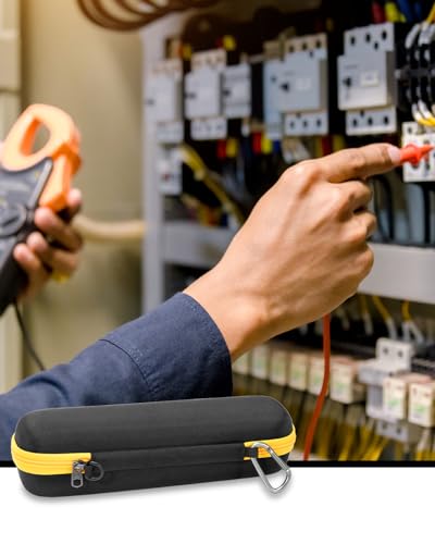Image of RAIACE Hard Carrying Case for Fluke T5-1000 /T5-600 Electrical Voltage, Continuity and Current Tester - Black(Yellow Lining) (Black(Yellow Lining))