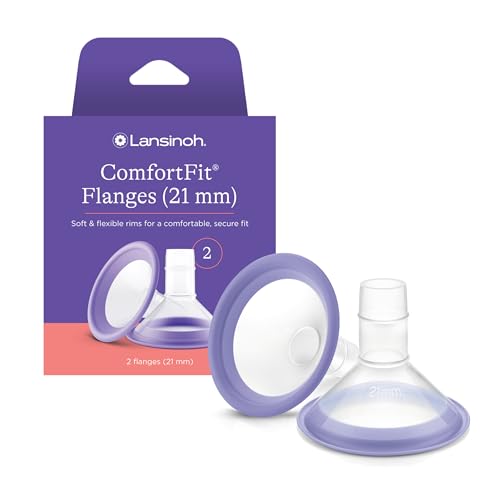 Lansinoh ComfortFit Breast Pump Flanges Size 21mm 2 Count