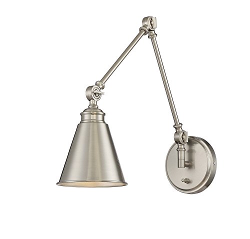 Savoy House Morland 1-Light Adjustable Sconce w/Plug in Polished Nickel 9-961CP-1-109