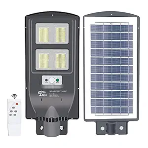 Epyz 60 Watt GREY Solar Street Lights with Remote, 416 LEDs, Motion Sensor and Dusk to Dawn for Garden, Street, Lawn, Patios and Pathways [ with Out Pole ] [ Pack of 1, Cold White Light ]
