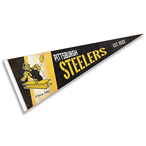 WinCraft Pittsburgh Steelers Throwback Vintage Retro Pennant Flag