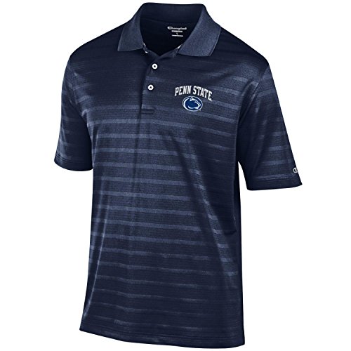 NCAA Champion Men's Textured Solid Polo, Penn State Nittany Lions, X-Large