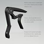Guitar Capo Quick Release No Buzz, Stage, pratique, enregistrement à domicile 6-string, ukulélé, banjo, mandoline 5 les choix (0.71mm)|Noir
