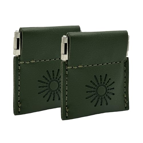 HOTZ Zyn Holder Tiny Pouch Case for Zyn Nectr Snus Discreet Storage for Pouches Small Travel Can Alternative Gift for Him 2-Pack Stealth Green
