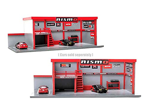 ☆ 1/64 Garage Item M Garage Diorama with Decals for 1/64 Scale Models by American