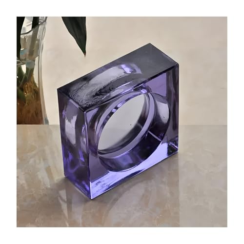 los ladrillos de vidrio, Bloques de vidrio, ladrillos de cristal multicolor, 5,9 x 5,9 x 2,3 pulgadas, for divisiones, paredes decorativas, hogar, oficina y espacios comerciales.(Purple)
