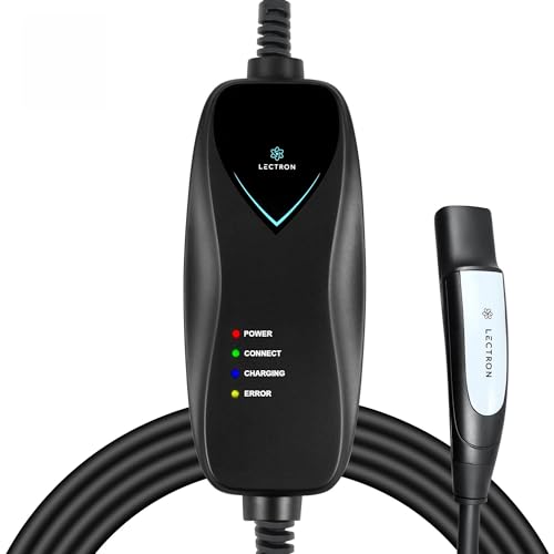 Image of Lectron Level 1 Tesla Charger - 120V, 15 Amp, NEMA 5-15 Plug, 16 ft Extension Cord - Portable Electric Car Charger for Tesla - Compatible with All Tesla Models X /Y /3 /S /Cybertruck
