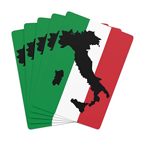 Naipes Poker Diseño Italia en Bandera Italiana