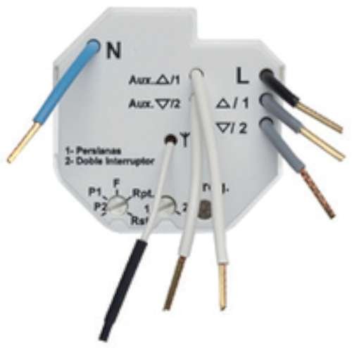 Actuador interruptor 2 canales rf Niessen wireless domótico para empotrar