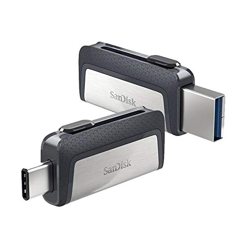 Sandisk Ultra 32 Gb Dual Usb Flash Drive Usb 3.0 Type-C, Silver