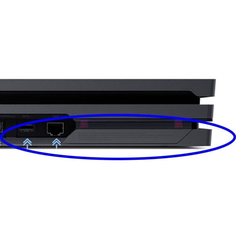 YANHAO [Części do gier wideo] 5 szt. do PS4 smukła osłona dysku twardego drzwi HDD osłona gniazda dysku twardego plastikowa klapa drzwiowa do obudowy konsoli PS4 Pro [zamiennik] (kolor: Pro Black)