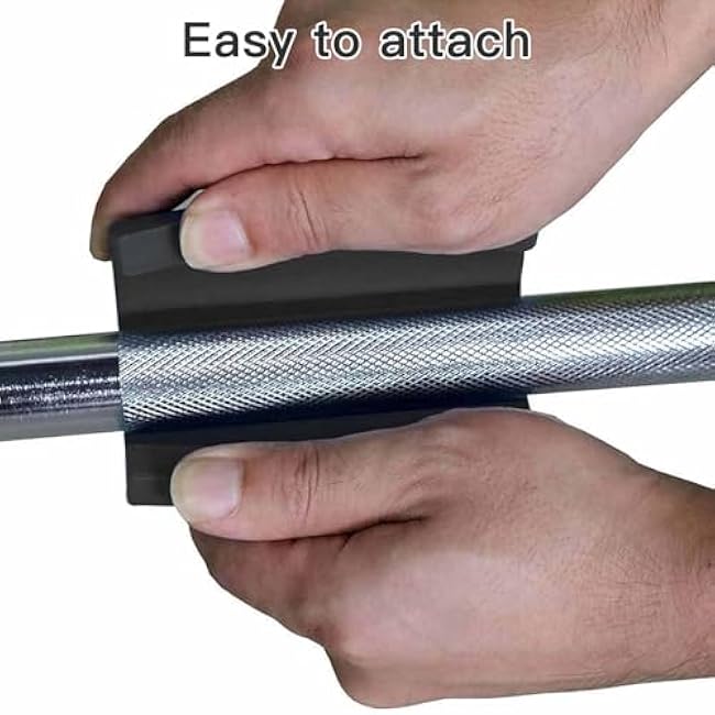 Thick Dumbbell & Barbell Grips for Weightlifting - High-Density Silicone Rubber, Non-Slip Gym Grips for Muscle Growth, Hand Stress Relief, Arm Blaster Adapter (1 Pair)