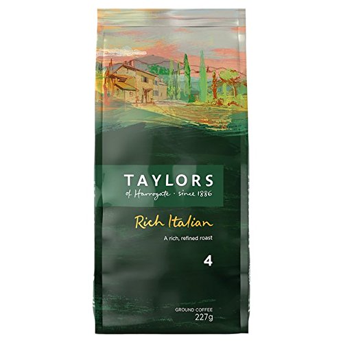 �e�C���[�̖L���ȃC�^���A�̃_�[�N���[�X�g�҂����R�[�q�[227�O���� (x 4) - Taylor's Rich Italian Dark Roast Ground Coffee 227g (Pack of 4) [���s�A���i]