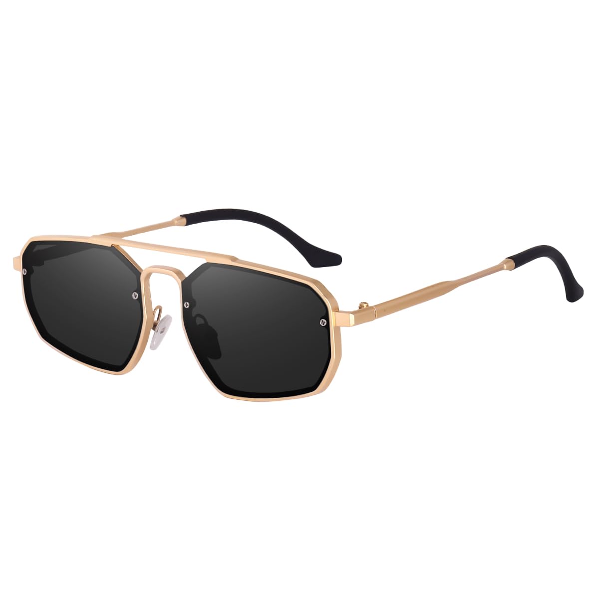 dervin Metal Rim Geometric Octagonal Retro Summer Sunglasses for Men and Women-picture-28